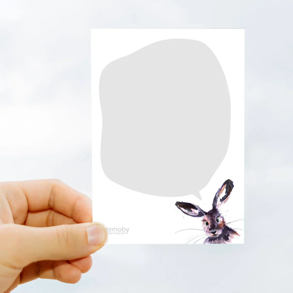 Postkarte Aquarell Hase