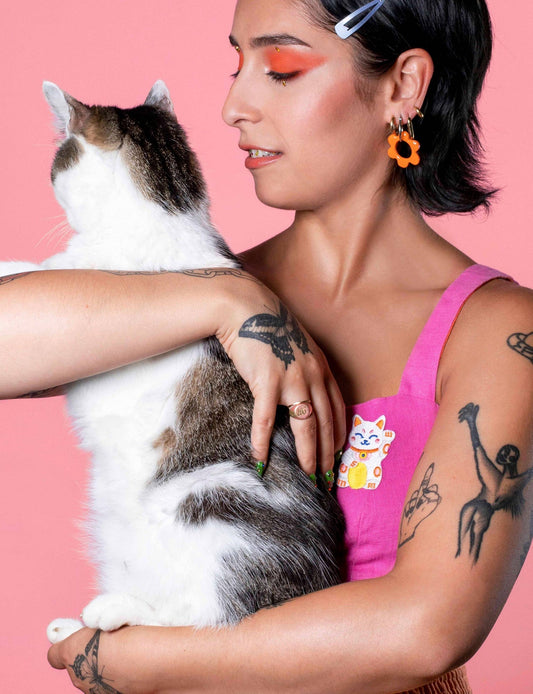 Lucky Cat σιδερένιο έμπλαστρο