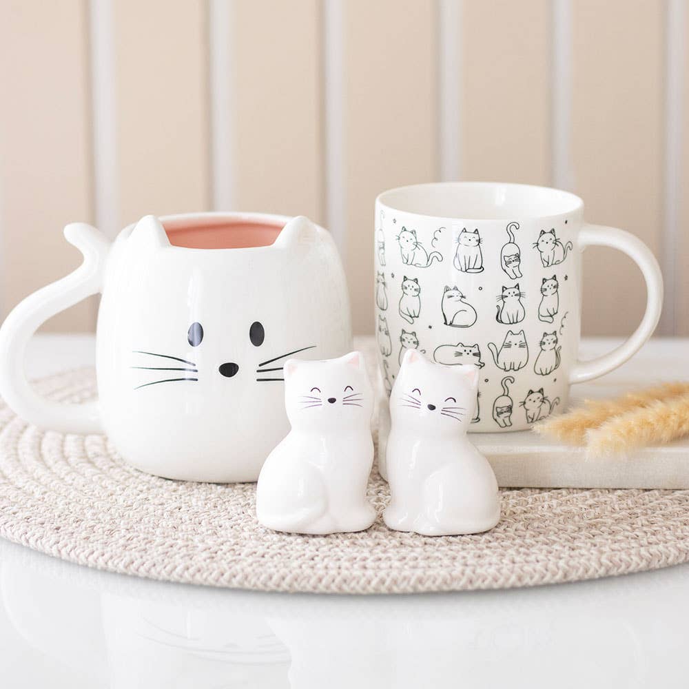 Salt & Pepper White Cat