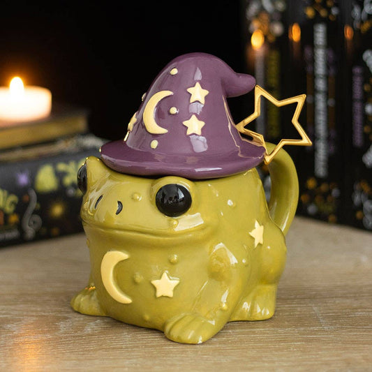 Mug en forme de crapaud magique pour Halloween avec cuillĂšre