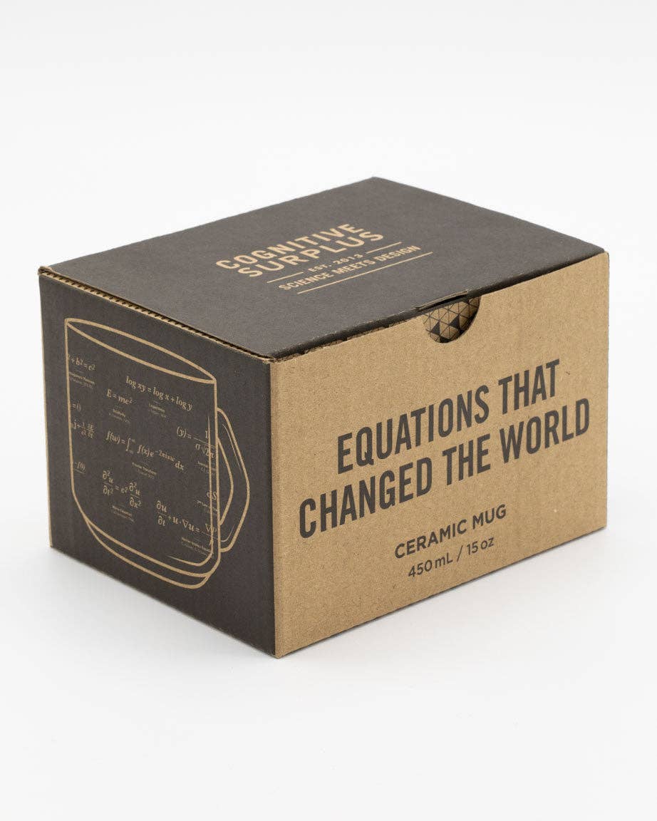 Mug "Équations Qui Ont Changé le Monde" – produit scientifique Cognitive Surplus EU, vue 3