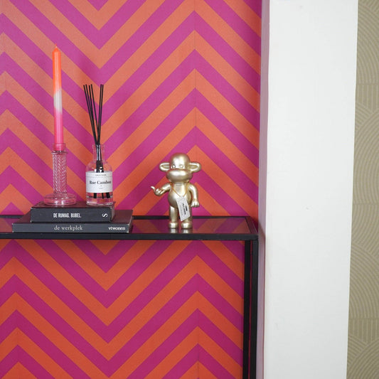 Ornament - Hanging Loose Monkey Figurine 'The Legend' - Polyresin - Gold - 11x7x19cm