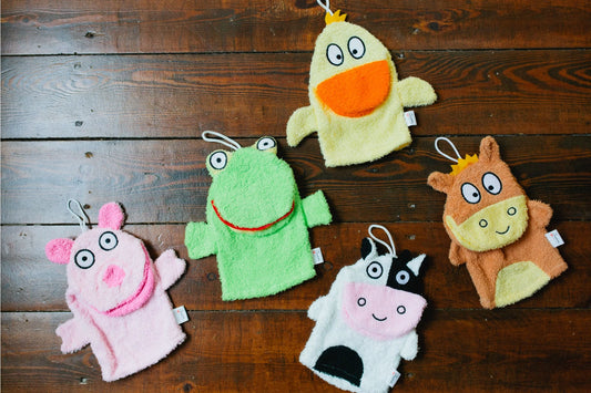 gant de toilette vache isabelle laurier