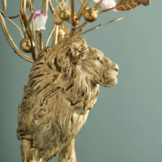 Lion Chandelier Poly/Metal, 20 x 15 x 37 cm