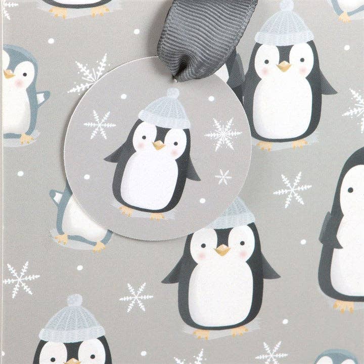 Sac Cadeau Pingouin d’Hiver (23 cm)
