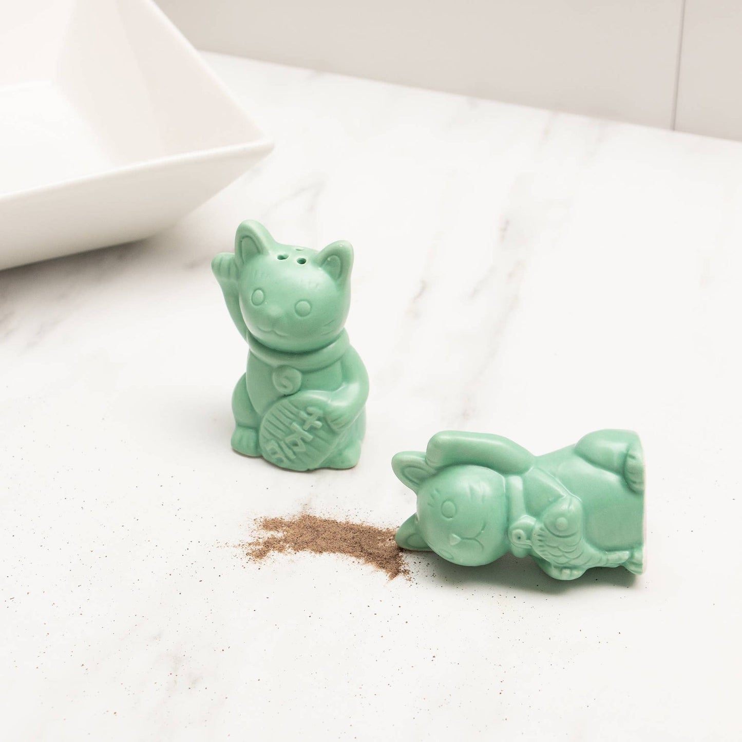 Salt & Pepper Lucky Cat
