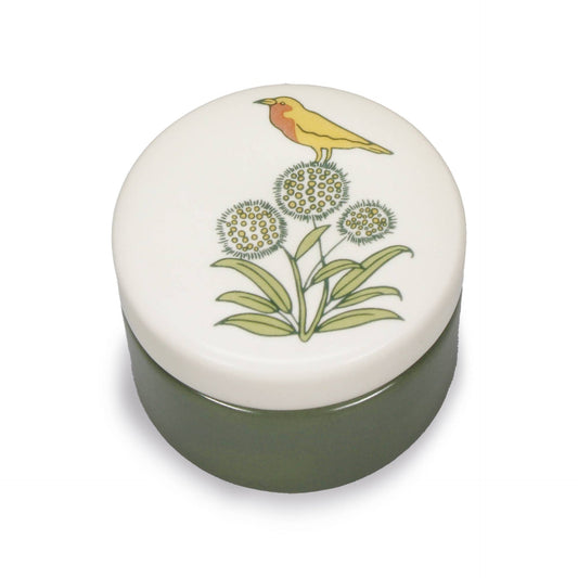 Boßte à bibelots en céramique Voysey Jardin botanique Faune Oiseau