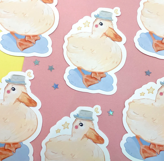sticker canard gentleman bubblesartcraft