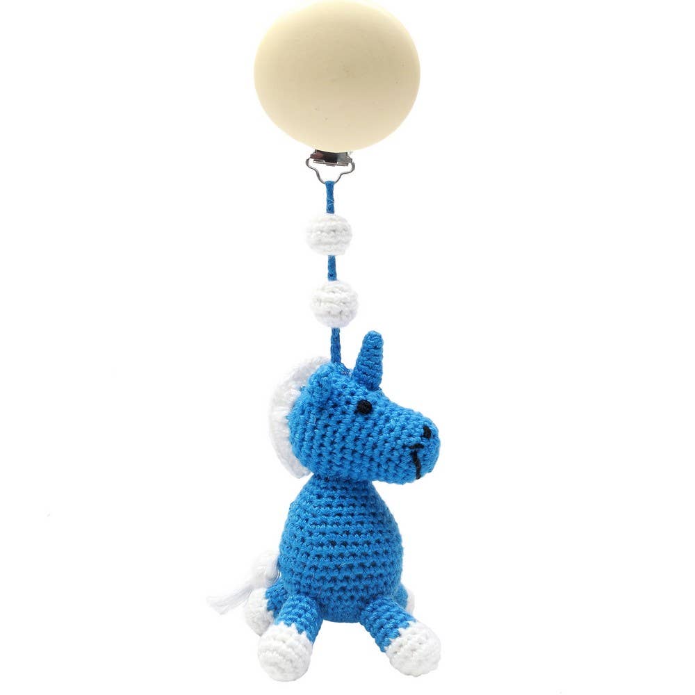 Accroche Poussette Licorne - Bleu