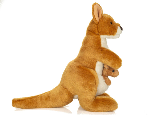 Peluche Kangourou avec bébé
