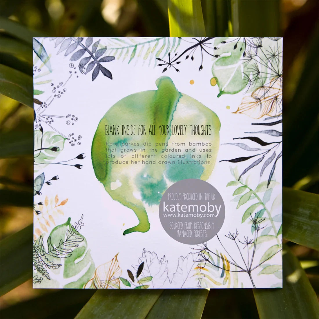 carte de voeux aquarelle renard kate moby