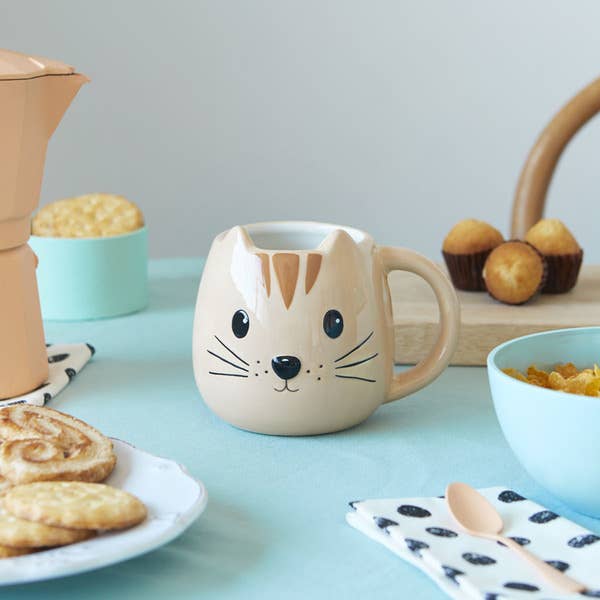 Mug Rond Chat orange