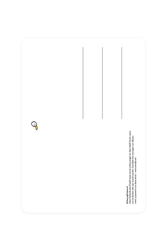 Postcard of a mourning mallard duck