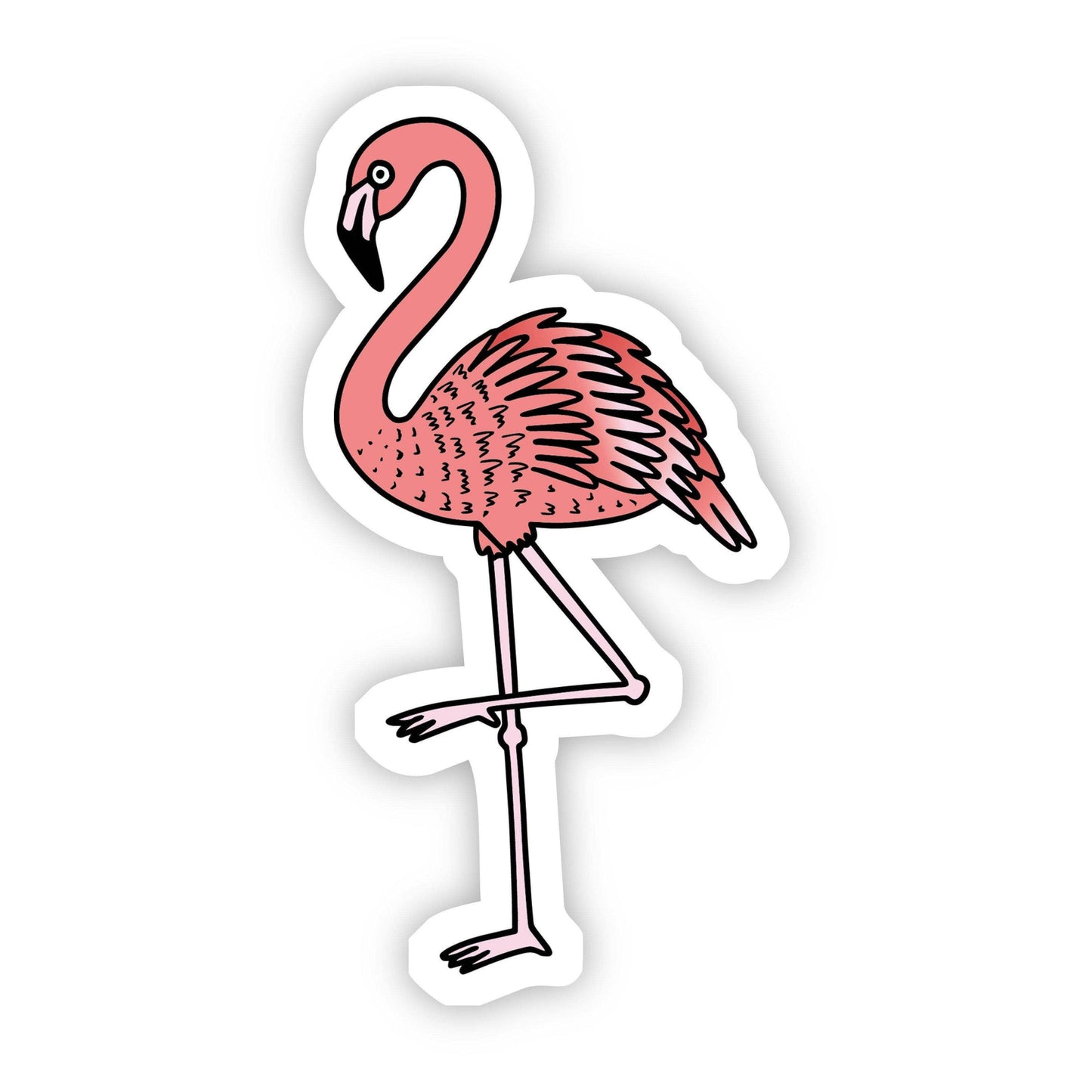 Sticker esthétique flamant rose clair