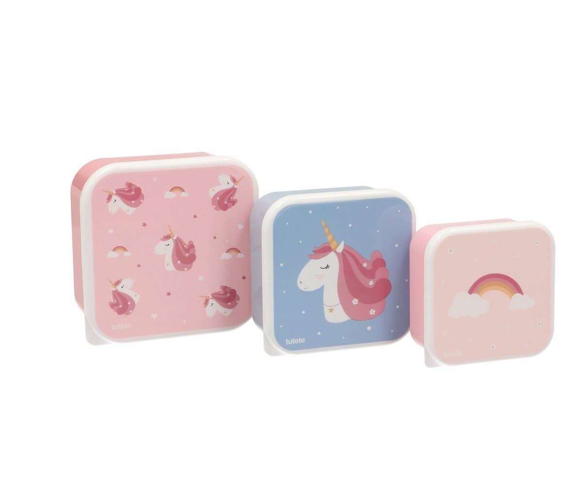 3 Boîtes à Goûter Licorne