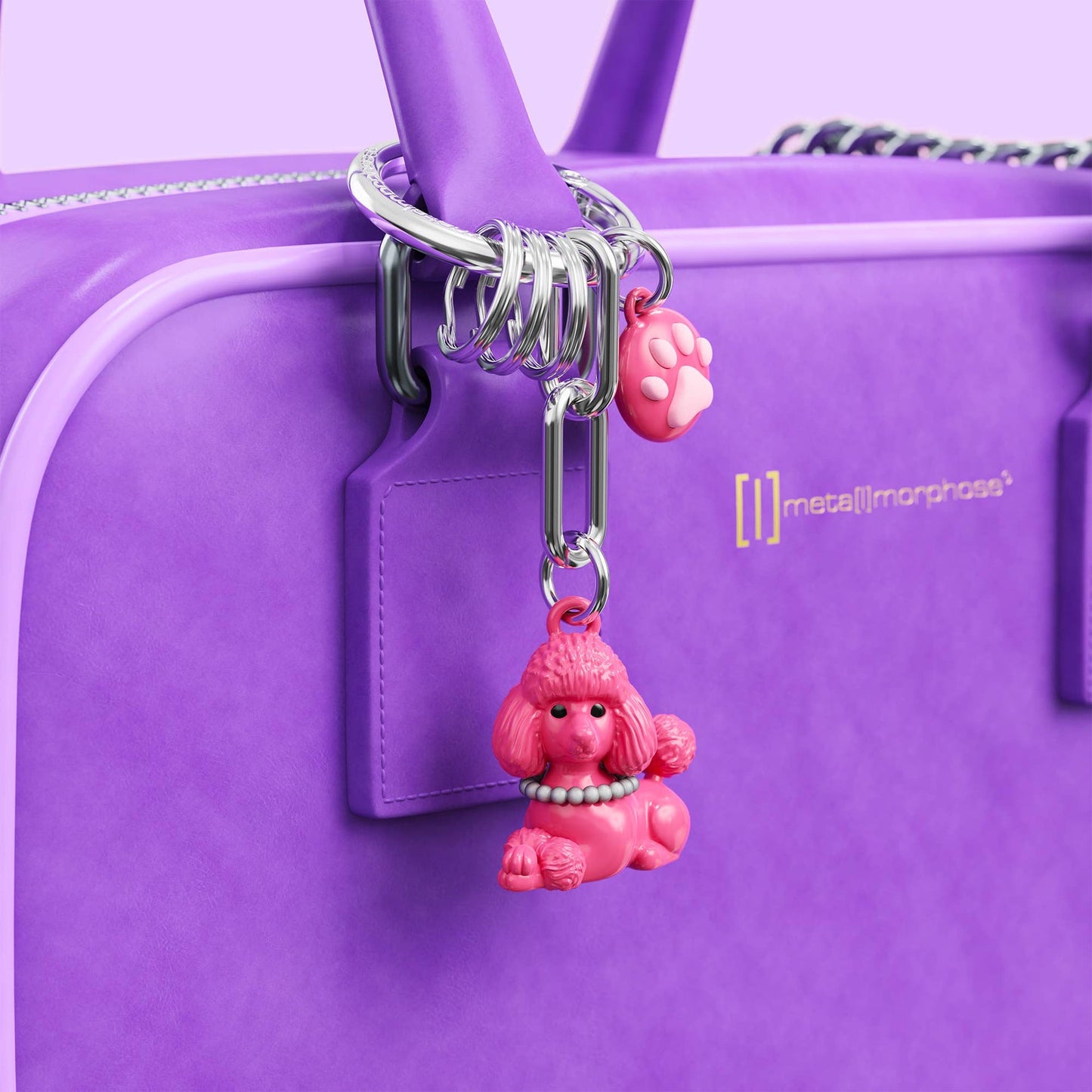 Porte-clés charms Caniche