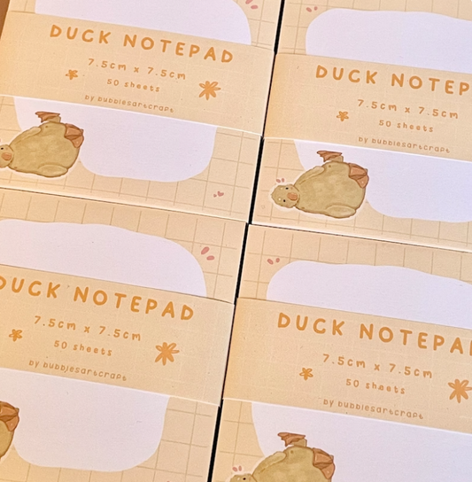 bloc notes canard jaune bubblesartcraft