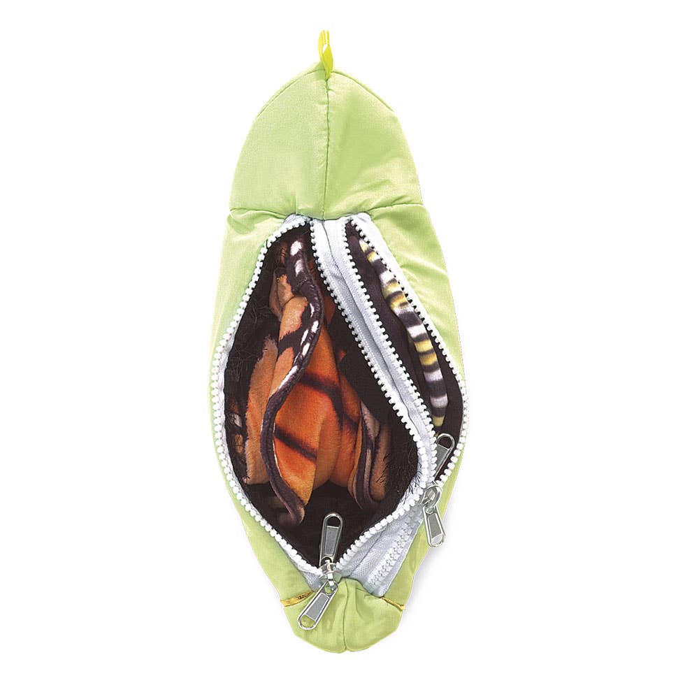 Marionnette à main Papillon métamorphosé 3073/ Cycle de vie du monarque Folkmanis réaliste