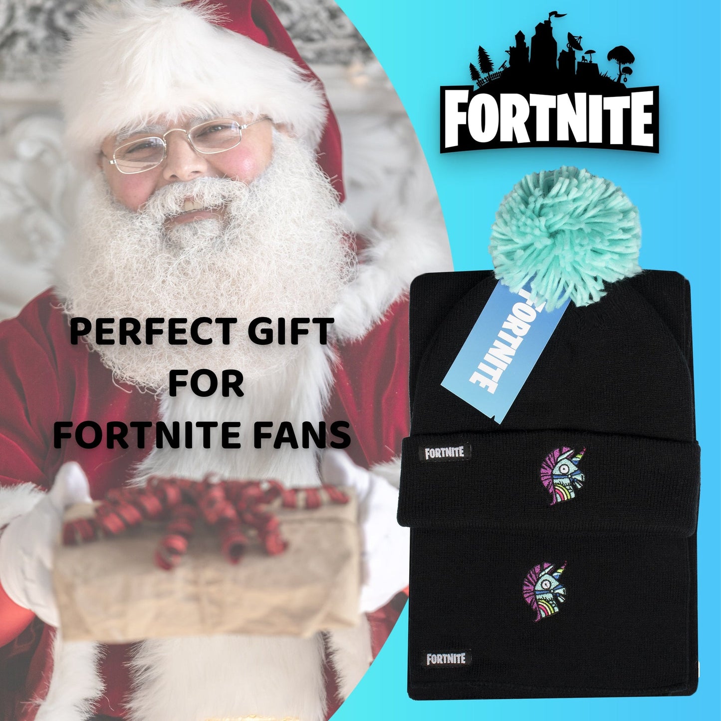 Ensemble bonnet et écharpe – Fortnite Set- Llama