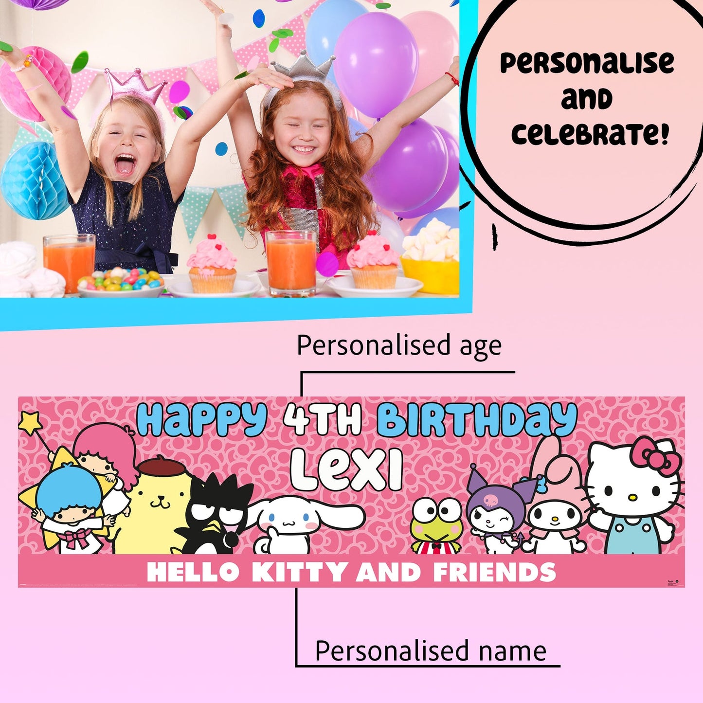 Bannière d’anniversaire – Hello Kitty