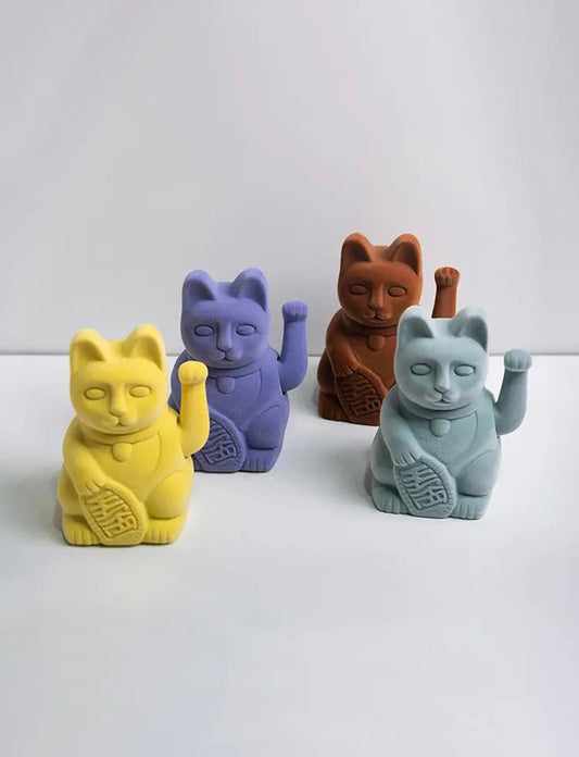 chat chanceux bleu velours lcc