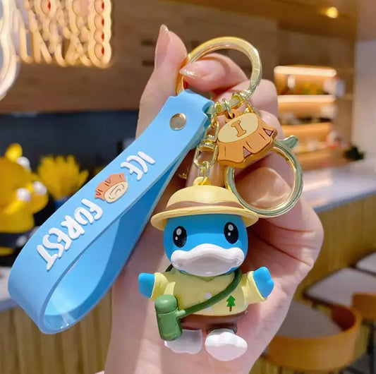 porte cles canard bleu campeur