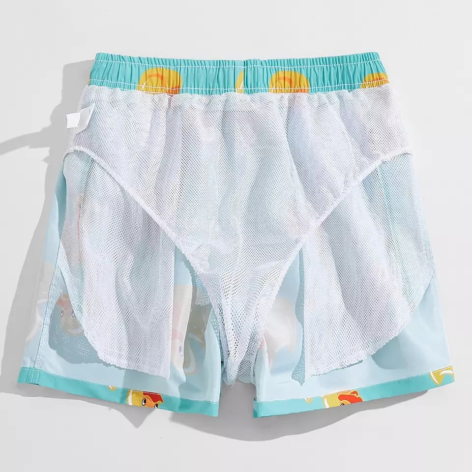 short de bain canards