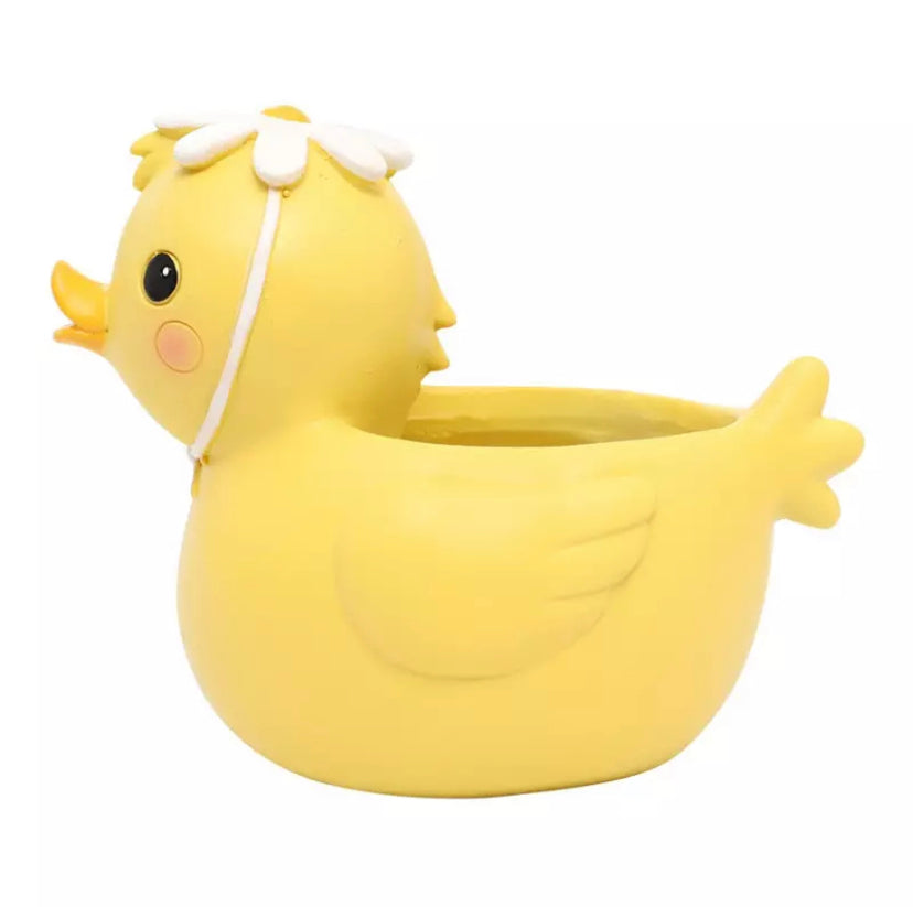 duck planter pot Yellow Duck Flower Pot