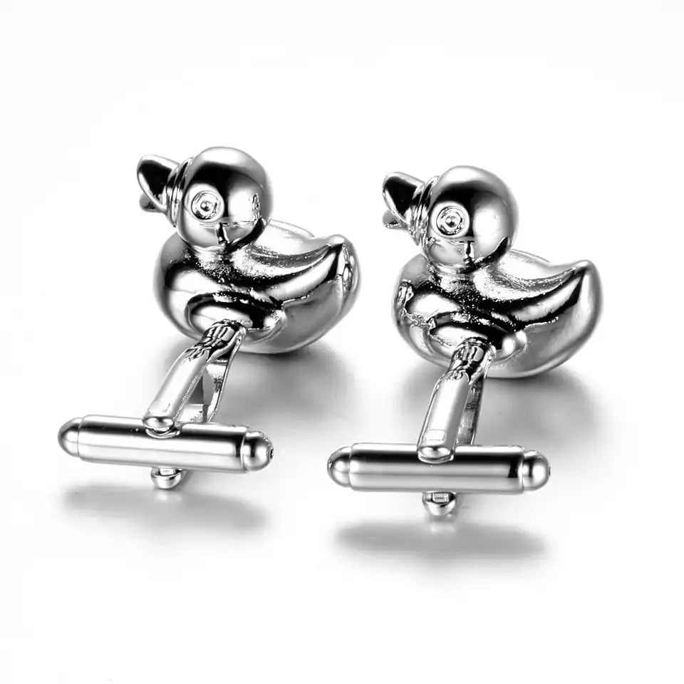 Silver Bath Duck Manschettknappar