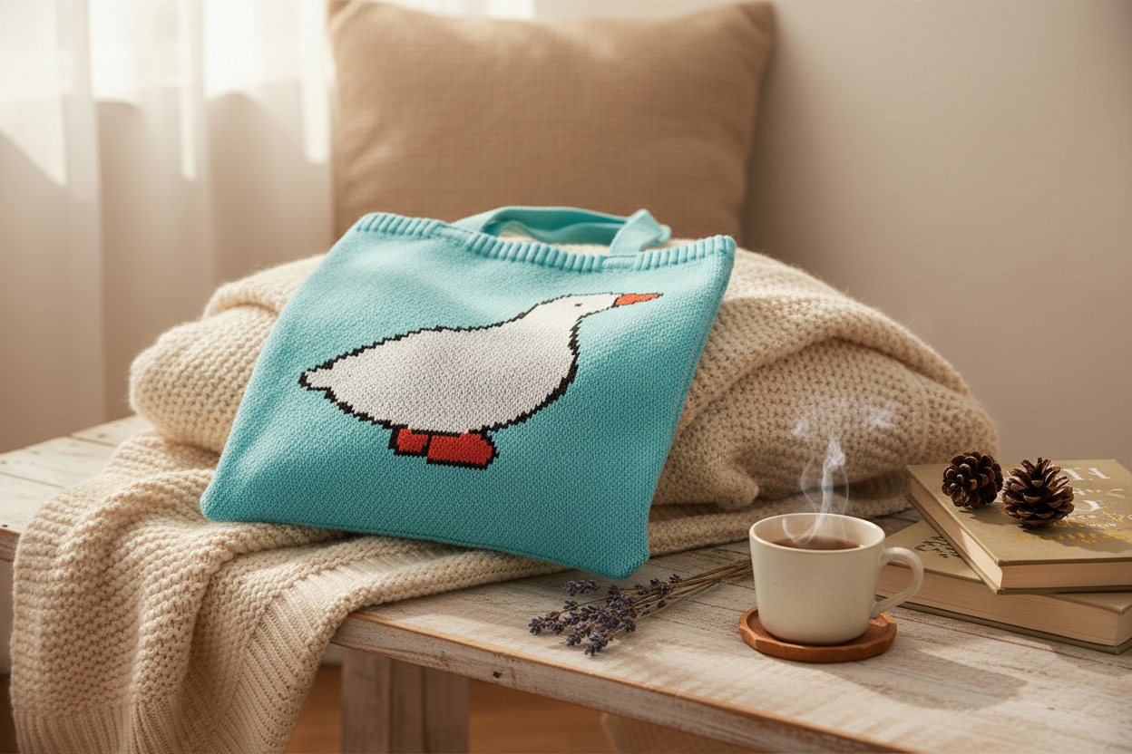 Duck Knit Tote Bag