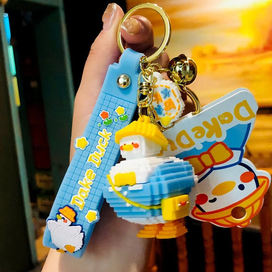 porte cles canard blanc pixel