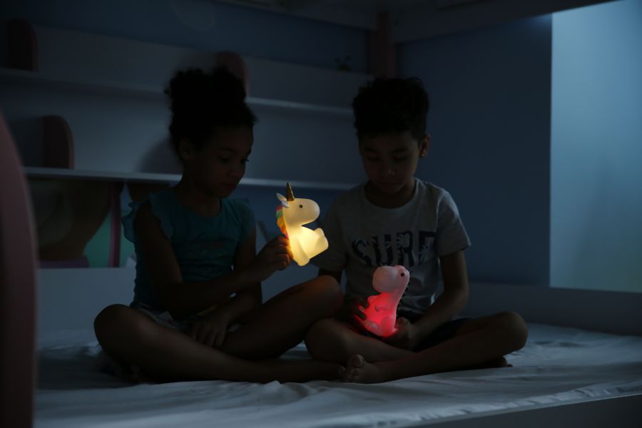 veilleuse dinosaure blanc