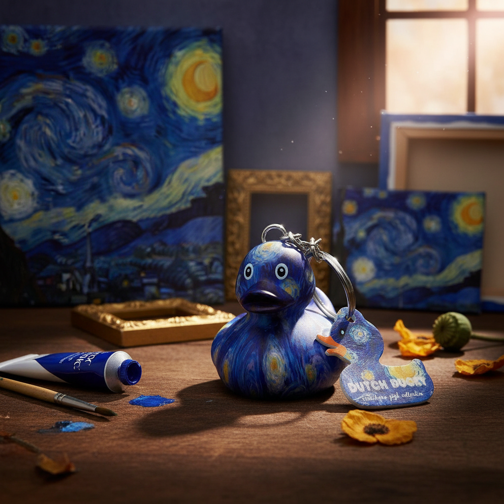 Porte-clés Canard Starry Night Vincent Van Gogh