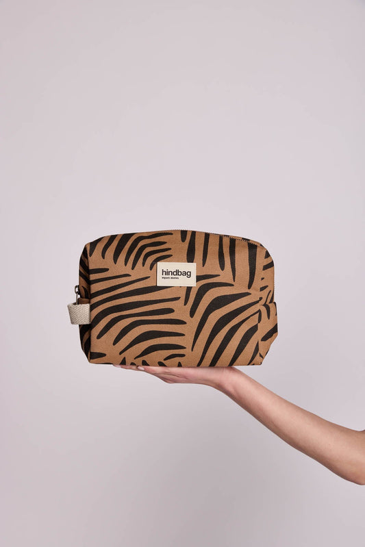 Trousse de toilette Léon ZÚbre cannelle