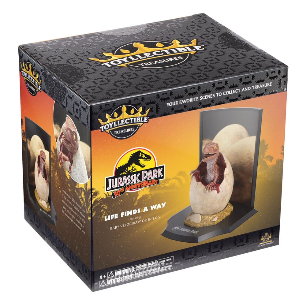 jurassic park raptor egg diorama noble collection