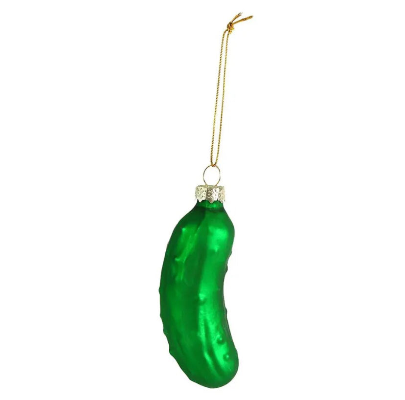 Boule de Noël cornichon vert dans l’univers de décoration CoinCaillerie