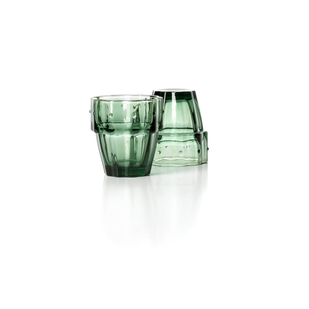 The Stack-a-Cactus Glasses - Green - Set of 4