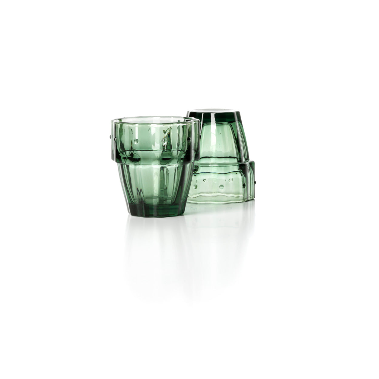 The Stack-a-Cactus Glasses - Green - Set of 4