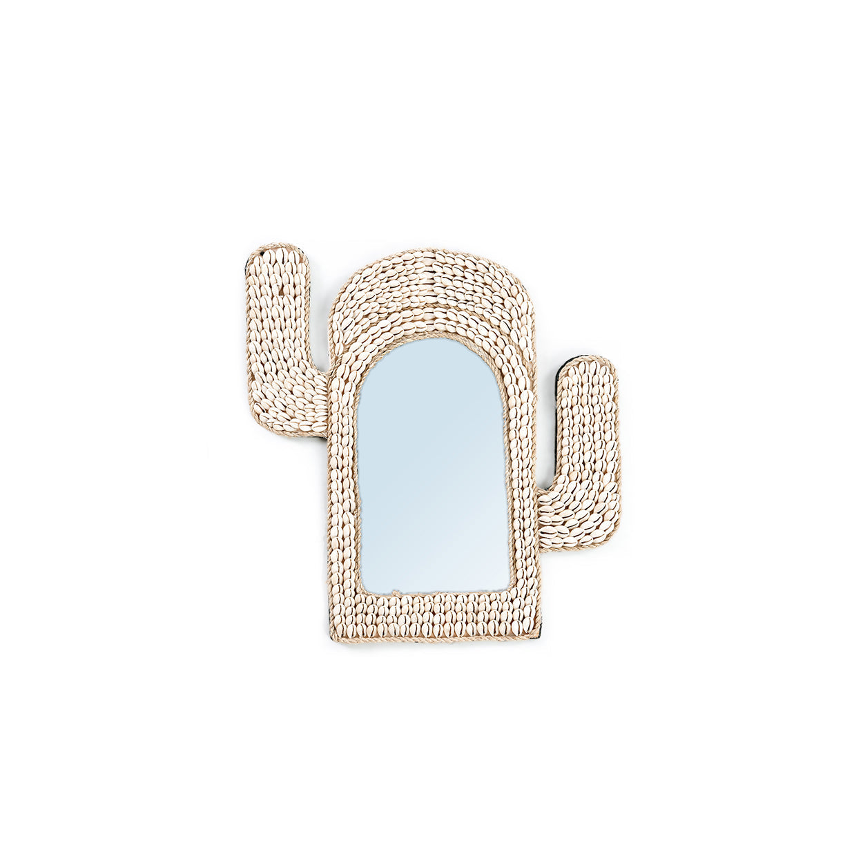 Miroir Cactus coquillage – Blanc