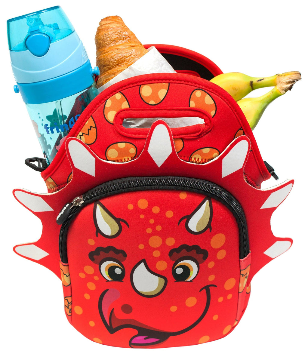 Sac repas enfant – dinosaure rouge
