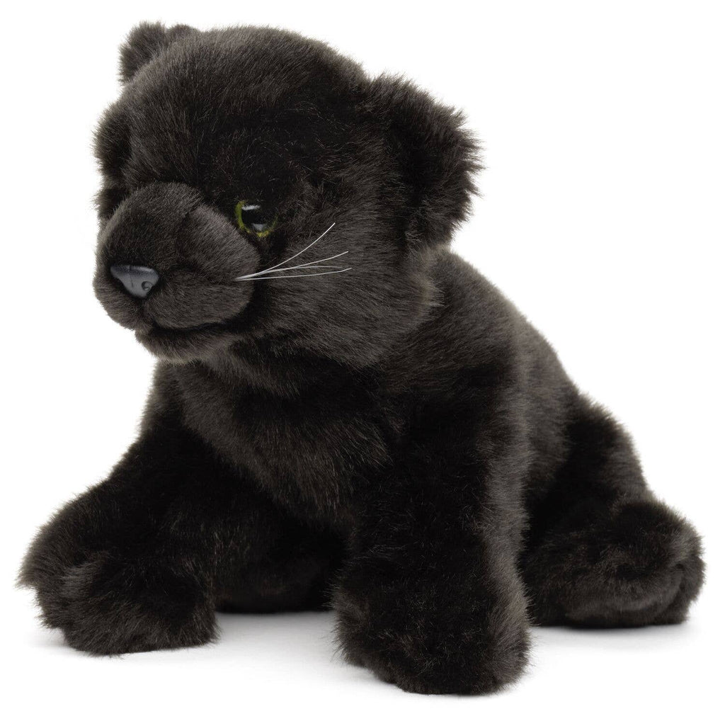 Bébé panthère noire, assis - peluche Uni Toys