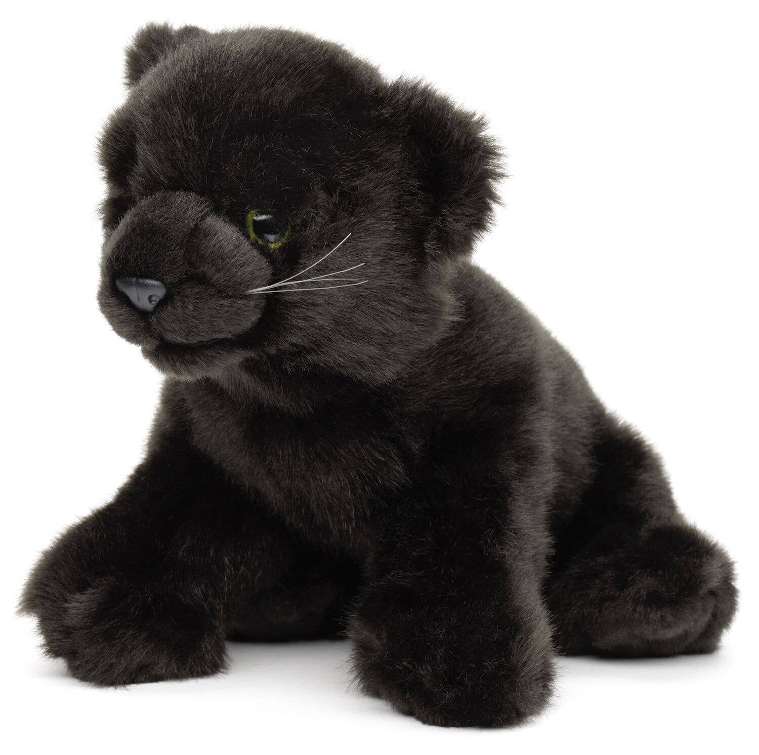 Bébé panthère noire, assis - peluche Uni Toys