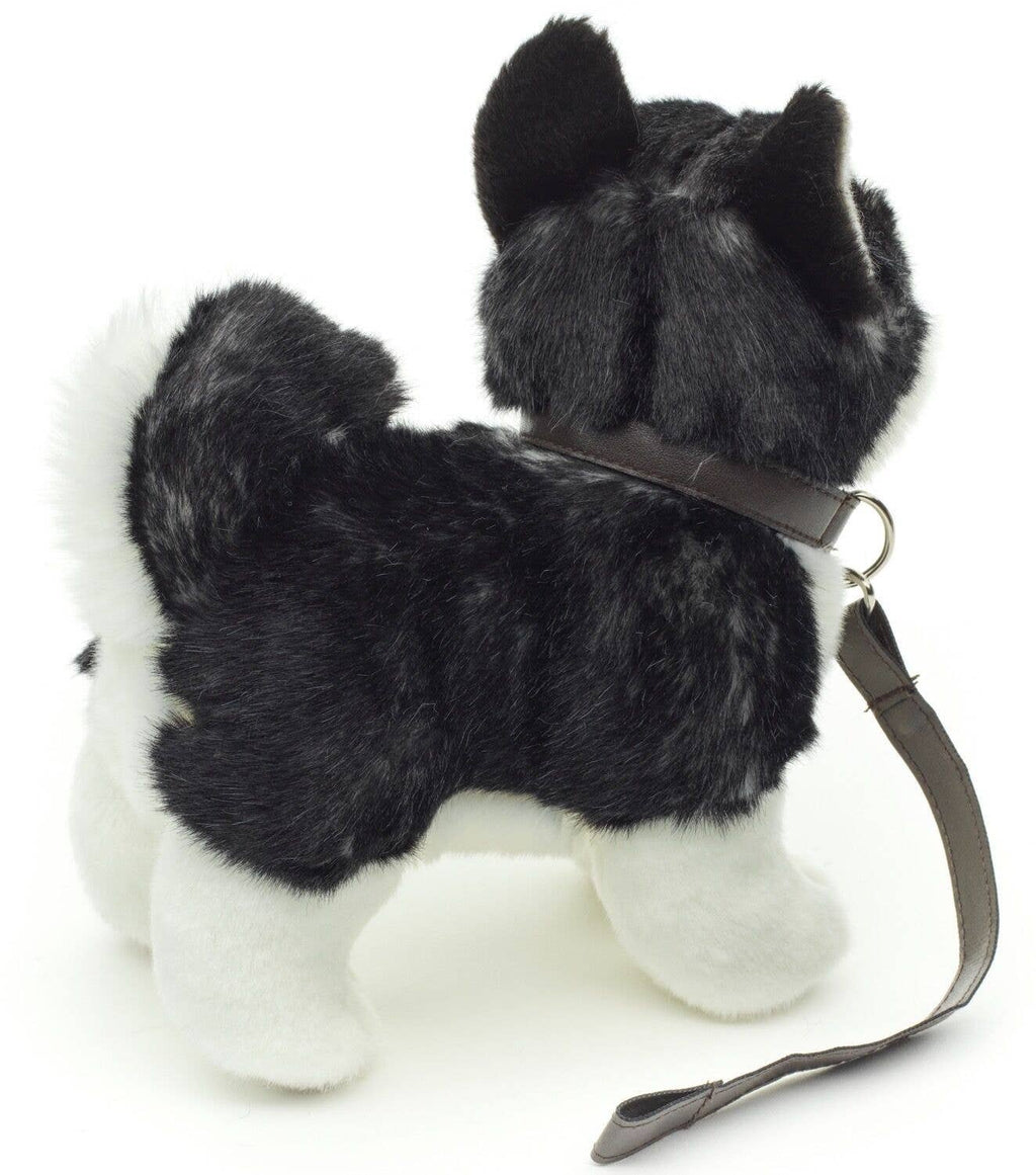 Peluche Chiot husky, debout avec laisse Uni Toys