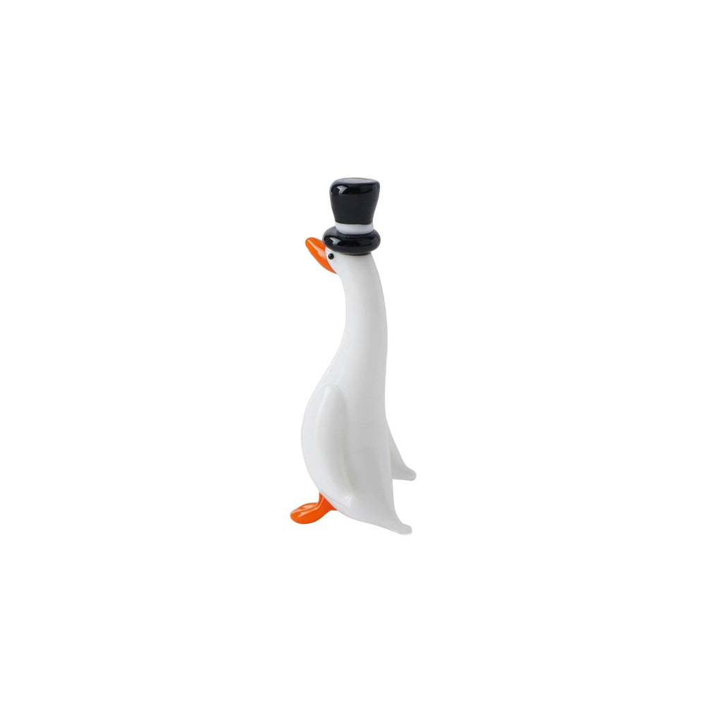 Figurine en verre Canard Gentleman