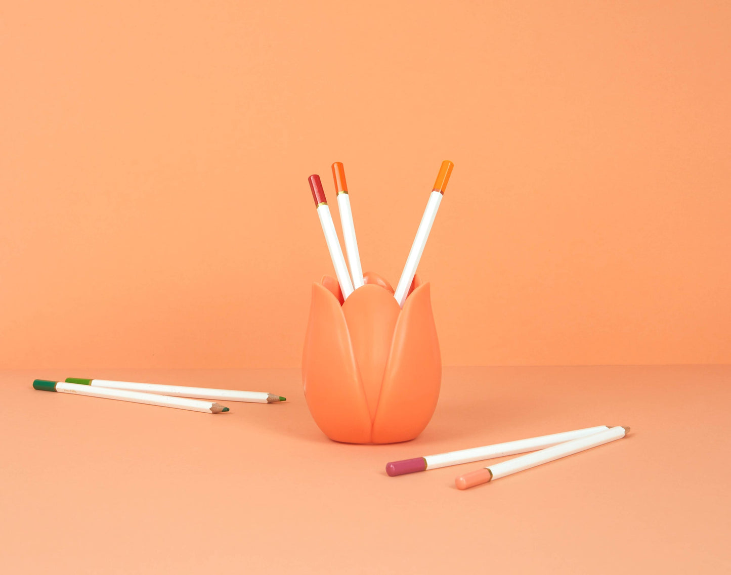 Tulip Pencil Holder - Orange