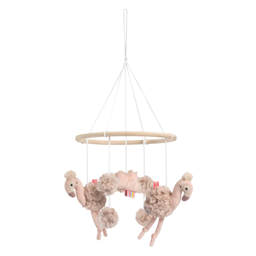 Holz-Mobile Flamingo
