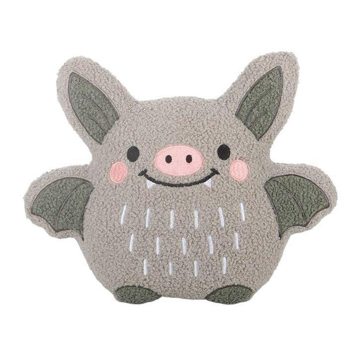 Coussin chauve-souris mignon en bouclé