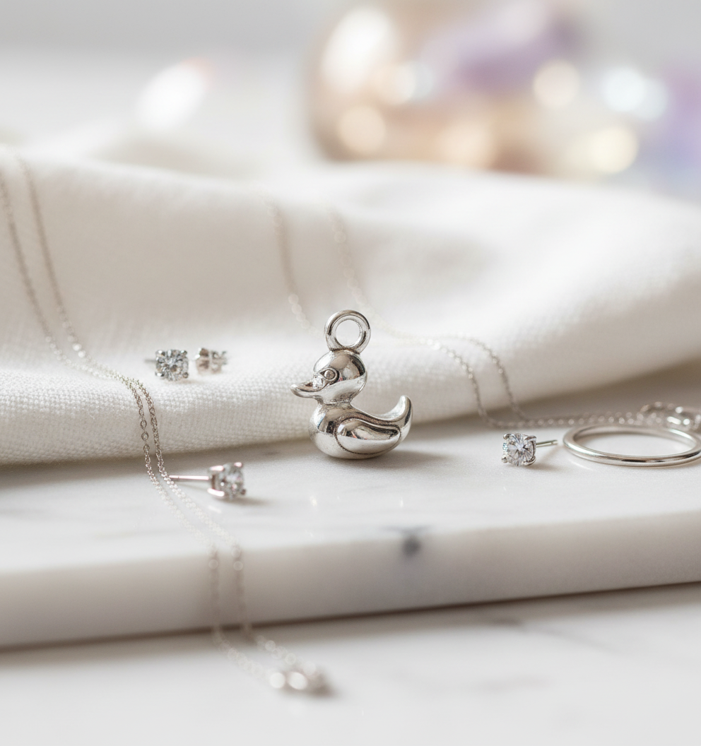 Charm Canard Argent