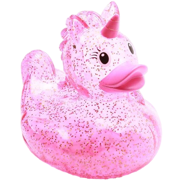 XL Pink Glittery Unicorn Duck