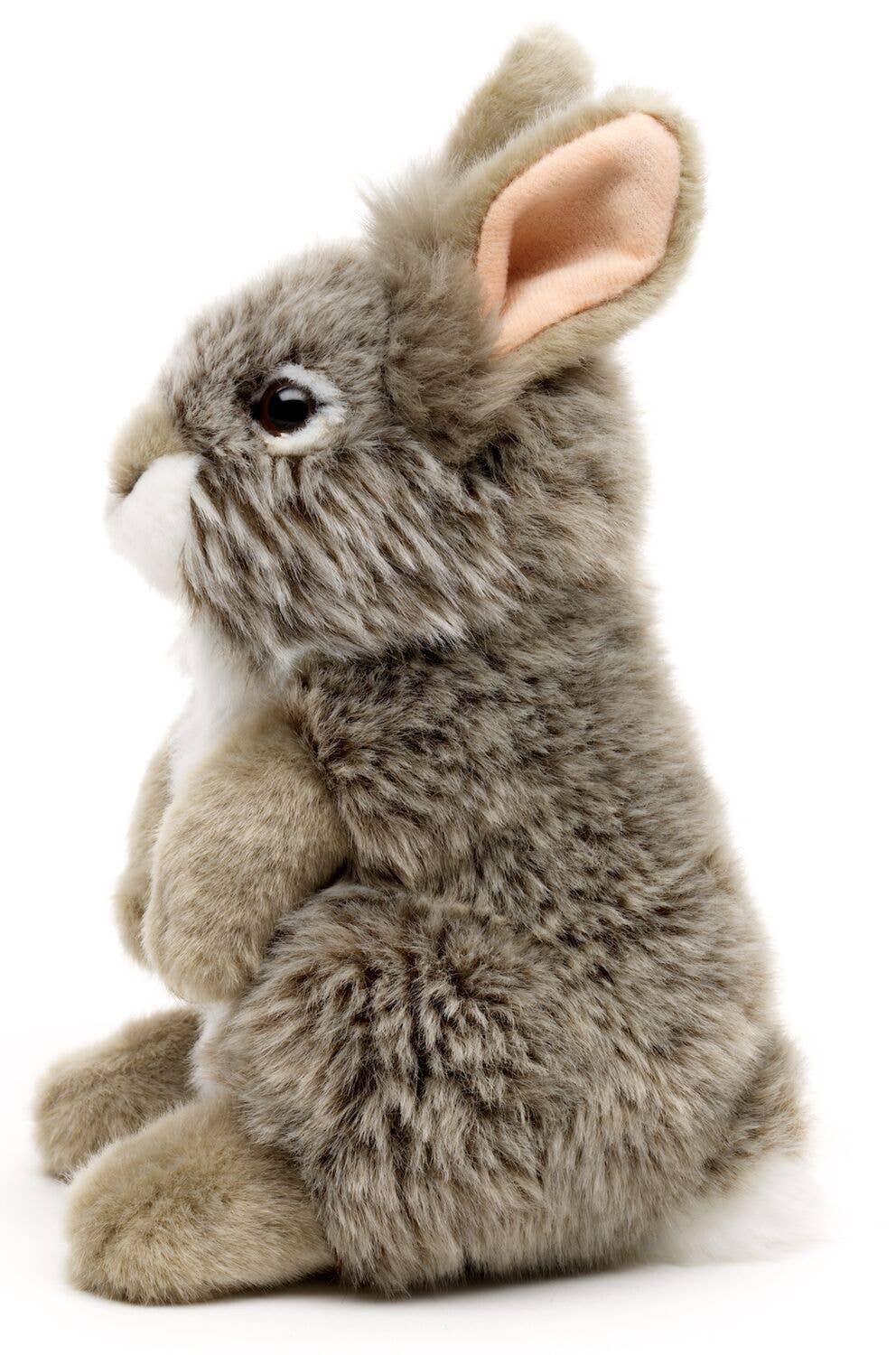 Peluche lapin angora gris debout Uni Toys